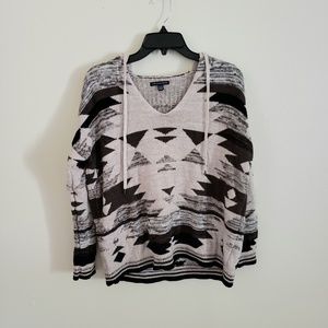 American Eagle Patterend Hooded Sweater